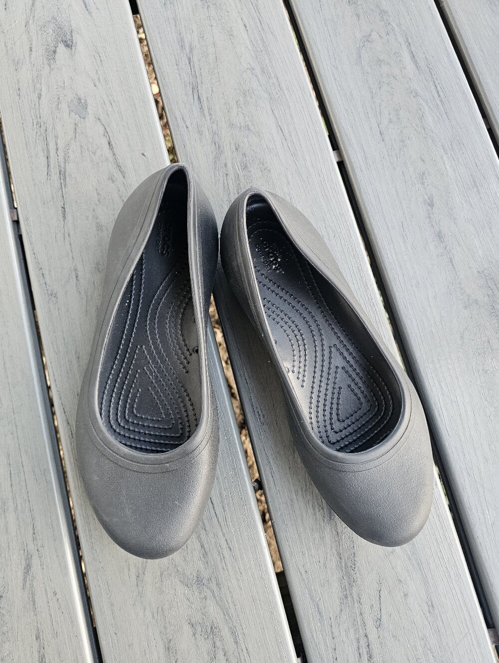 Crocs Ballet Black Slip On Flats Work Shoes Kadee Lina Style Womens 9 Black - Picture 5 of 5